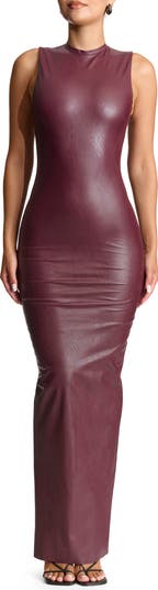 Liquid Faux Suede All Faux Love Maxi Dress