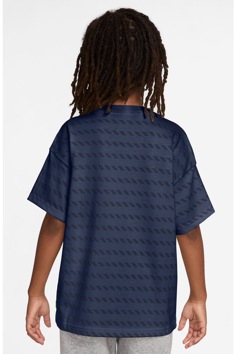 Kids' Sportswear Max90 Broken Stripe Cotton T-Shirt, Alternate, color, MIDNIGHT NAVY