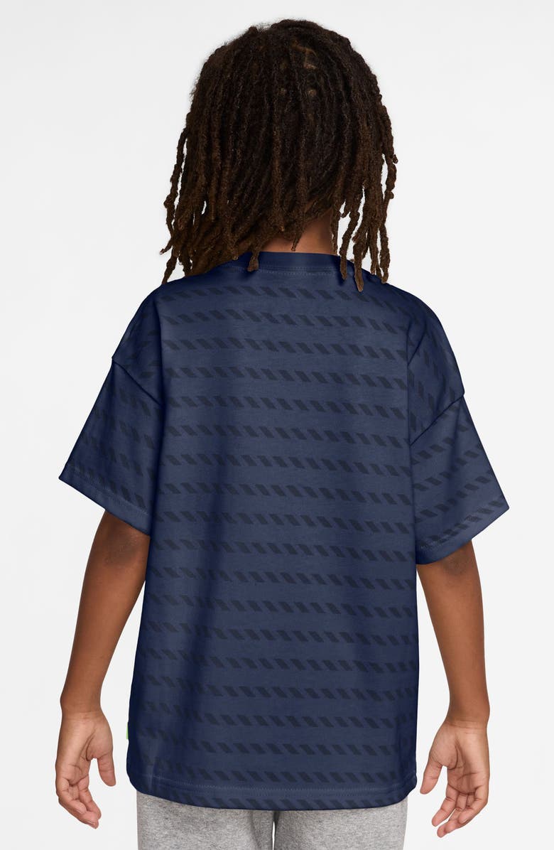 Nike Kids' Sportswear Max90 Broken Stripe Cotton T-Shirt, Alternate, color, Midnight Navy