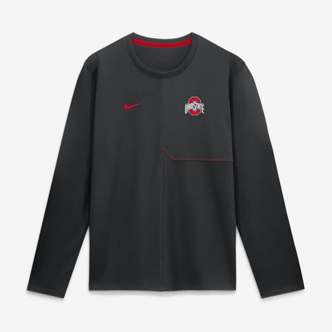 Men's Nike Black Ohio State Buckeyes 2026 Sideline Coaches UV Dri-FIT Long Sleeve Shirt