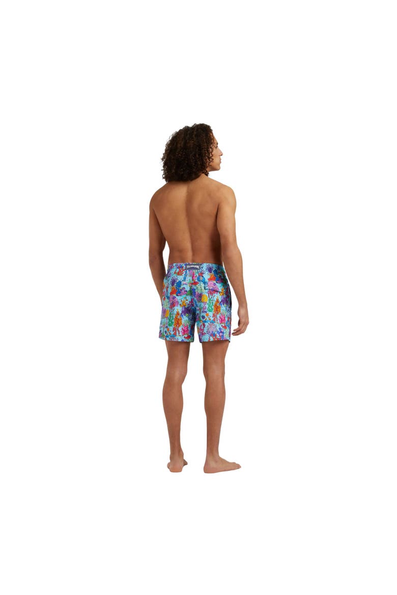 Men Swim Shorts Plantes Aquatiques, Alternate, color, blue topaz