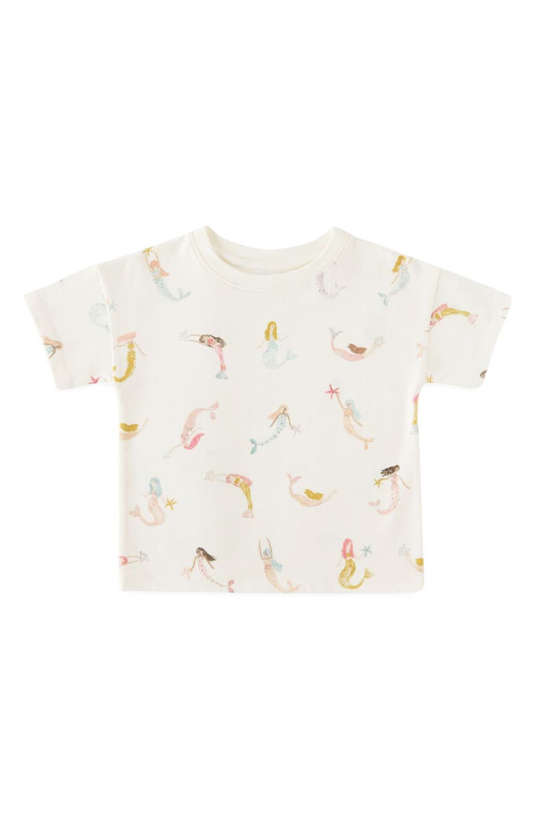 Pehr Kids' Dropped Shoulder Organic Cotton T-Shirt, Main, color, Mermaid Melody