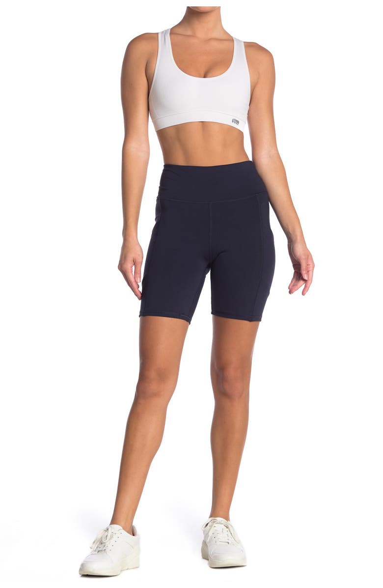MARIKA Lucy High Waist Bike Shorts, Main, color, Midnight Blue