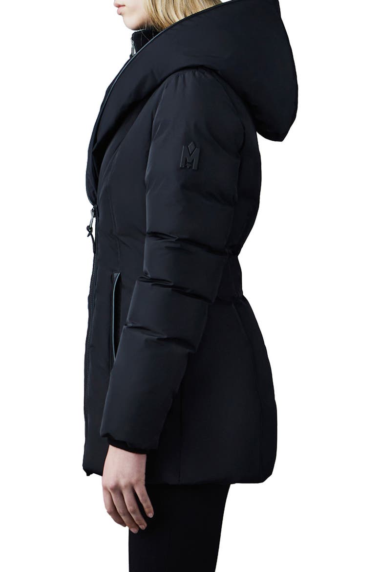 Adali Hooded Water Repellent Down Jacket, Alternate, color, BLACK