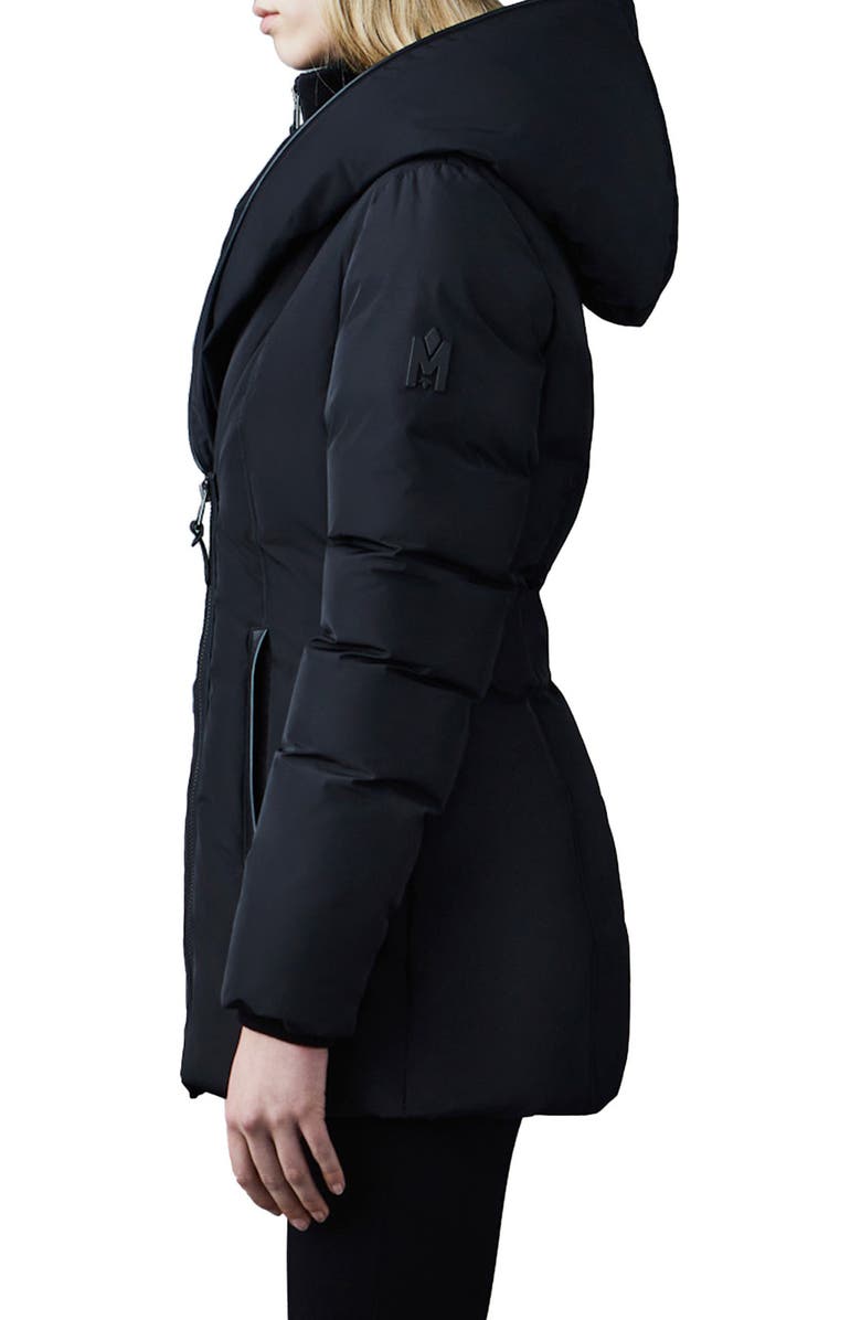 Mackage Adali Hooded Water Repellent Down Jacket, Alternate, color, Black