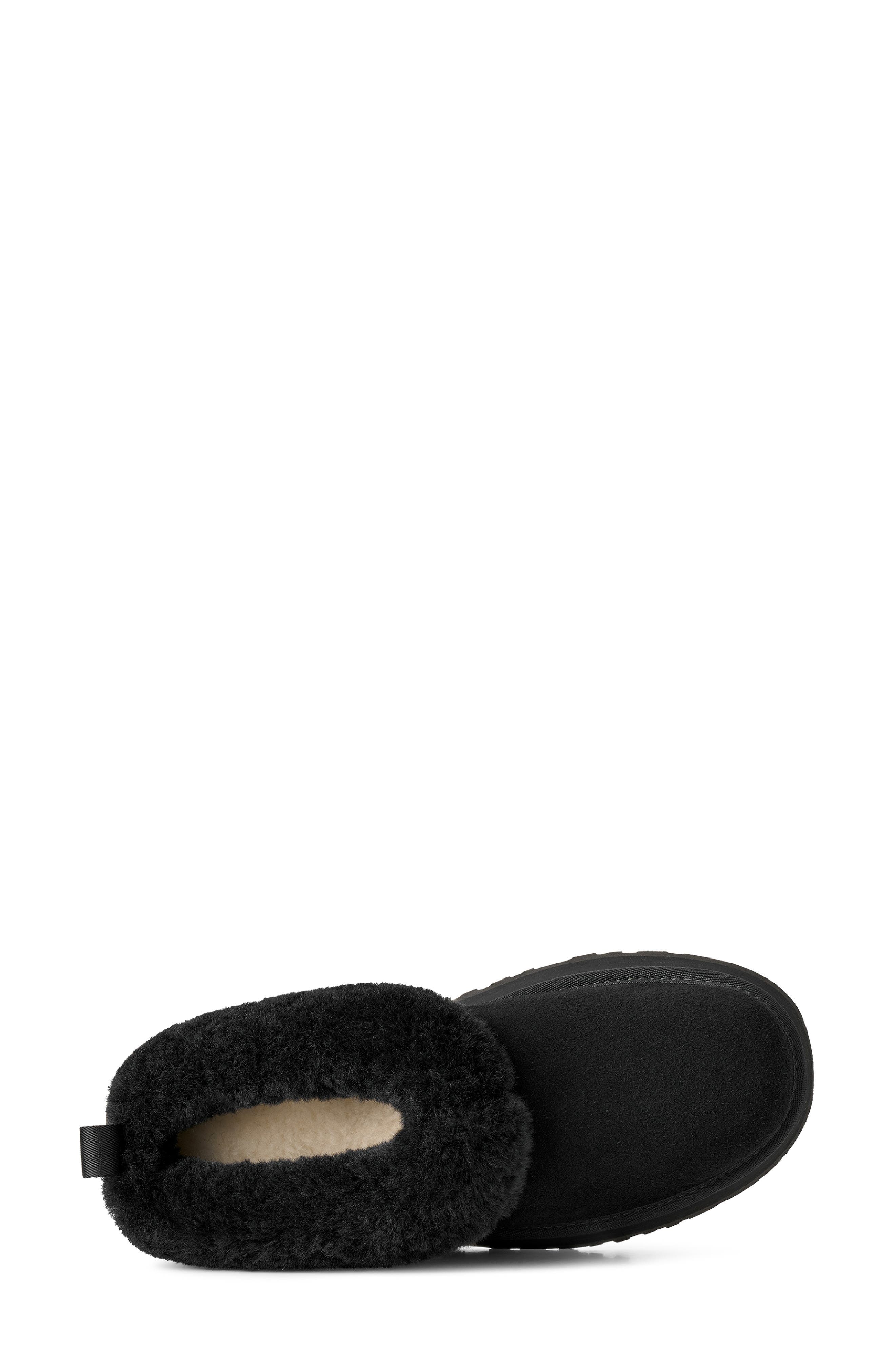 Tazzelle Genuine Shearling Collar Slipper, Alternate, color, BLACK
