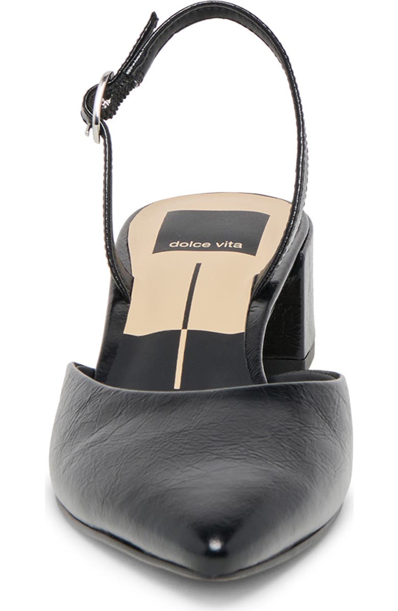 Dolce Vita Carel Pointed Toe Slingback Pump, Alternate, color, Midnight Crinkle Pat