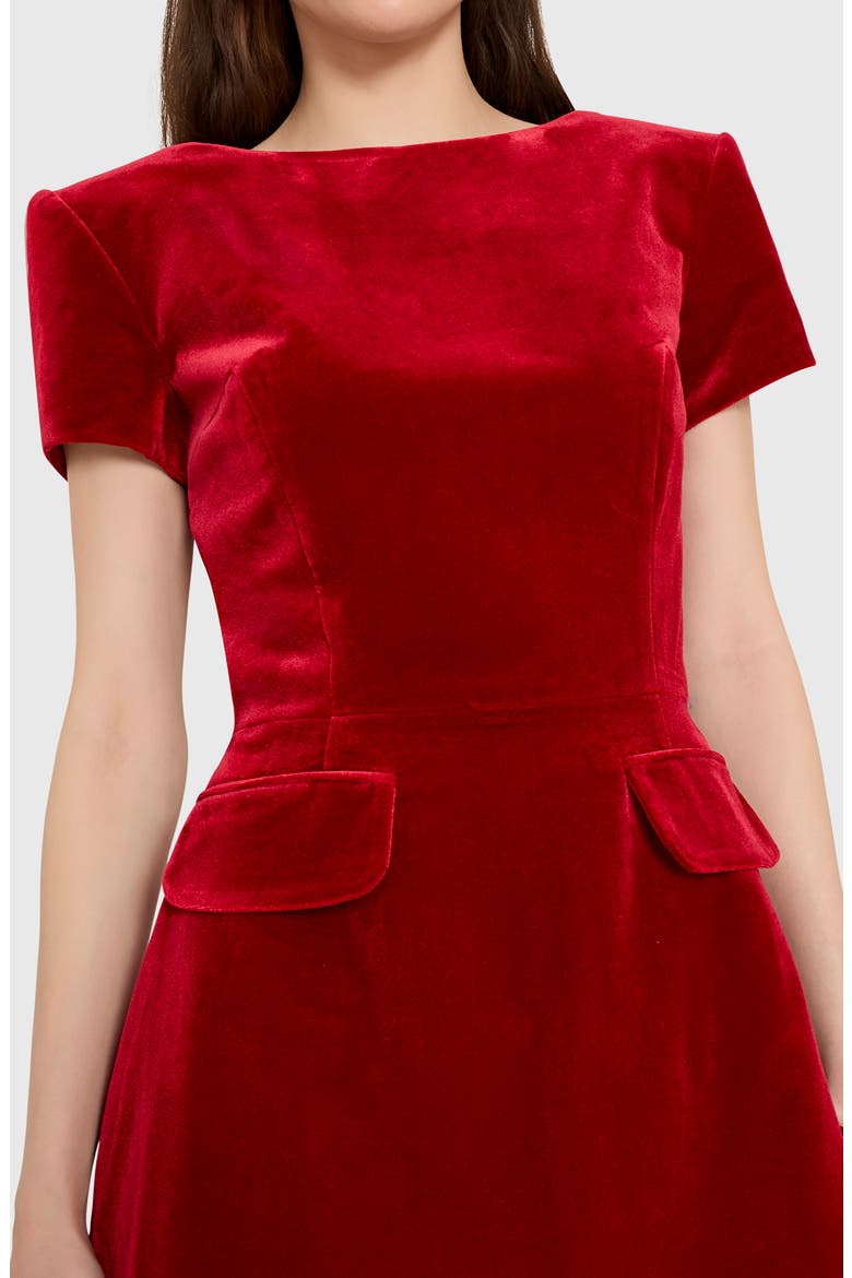 Abigail Velvet Cocktail Minidress, Alternate, color, CAAN