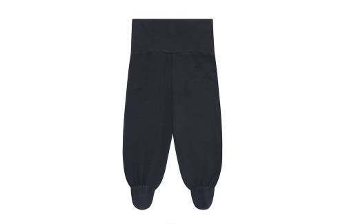 Vild House Of Little Organic Cotton Leggings With Feet In Stone Blue-palmetto Plant Dye