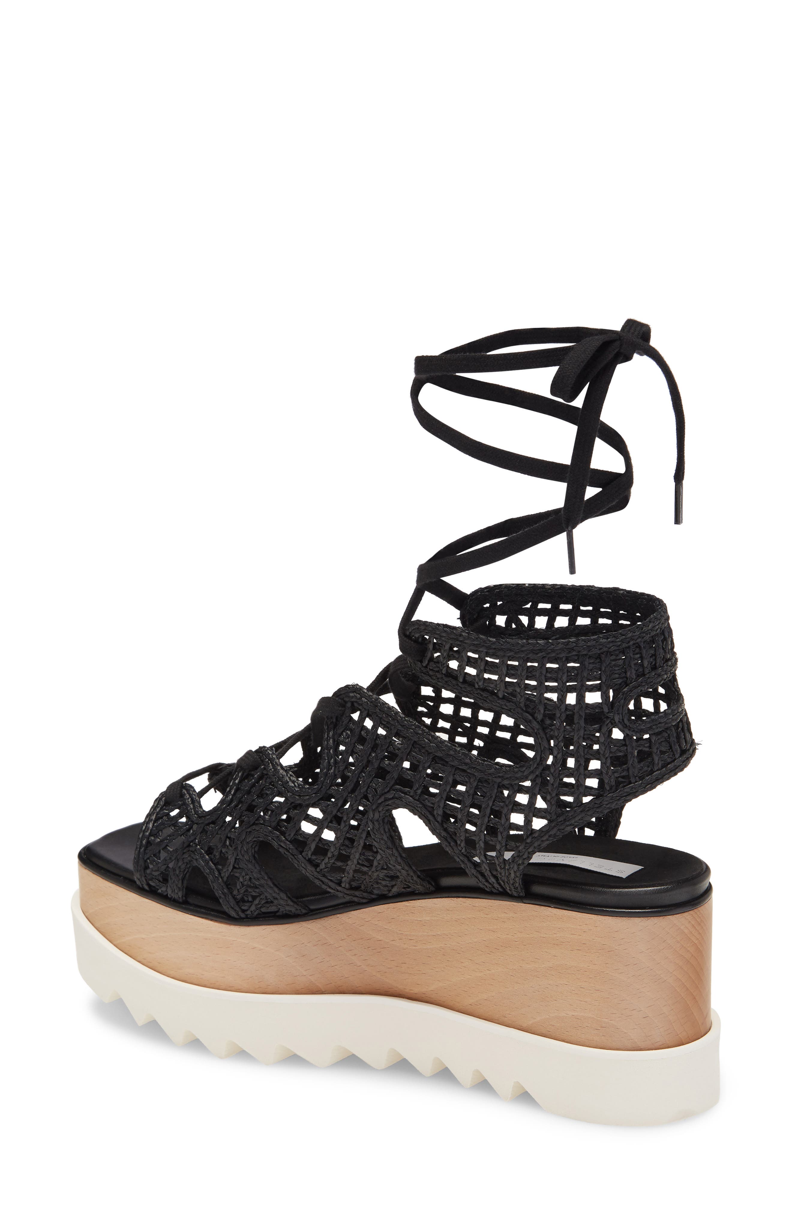 Stella McCartney Maia Woven Cage Platform Sandal, Alternate, color, 