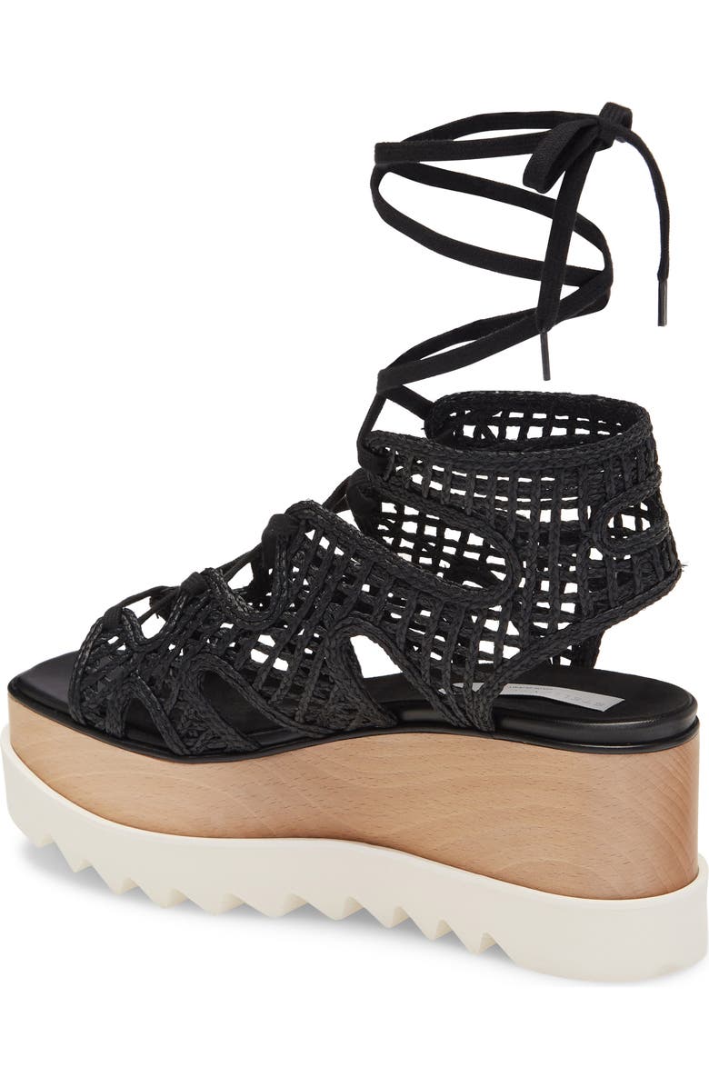 Stella McCartney Maia Woven Cage Platform Sandal, Alternate, color,