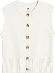 Anne Klein Button-Up Sweater Vest