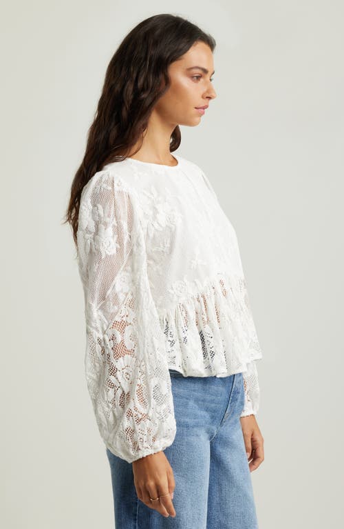 TREASURE & BOND TREASURE & BOND LACE PEPLUM TOP 