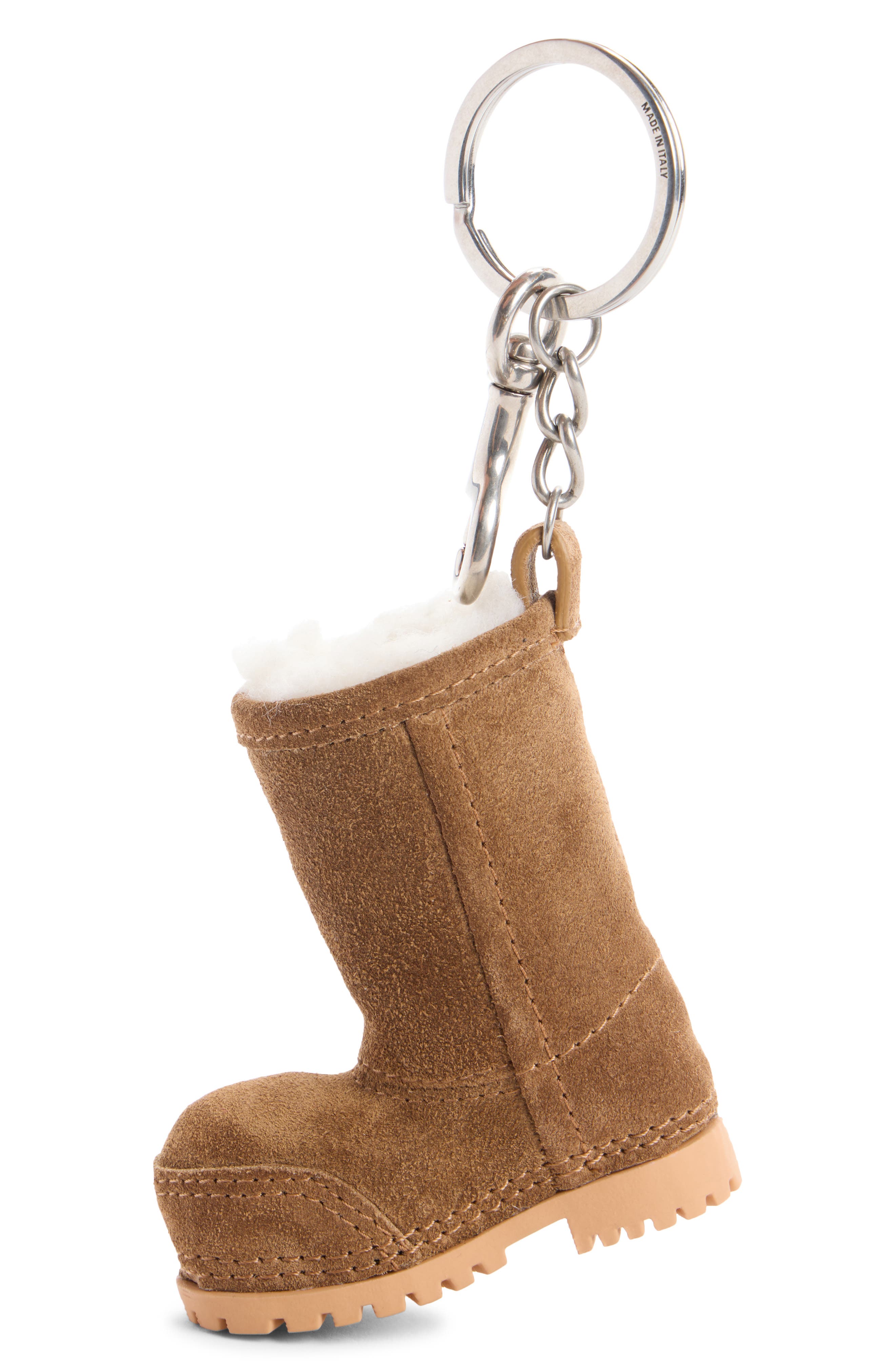 Balenciaga Alaska Boot Bag Charm, Alternate, color, 2533 Noce