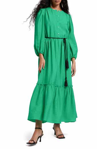 & Other Stories Tiered Long Sleeve Maxi Dress