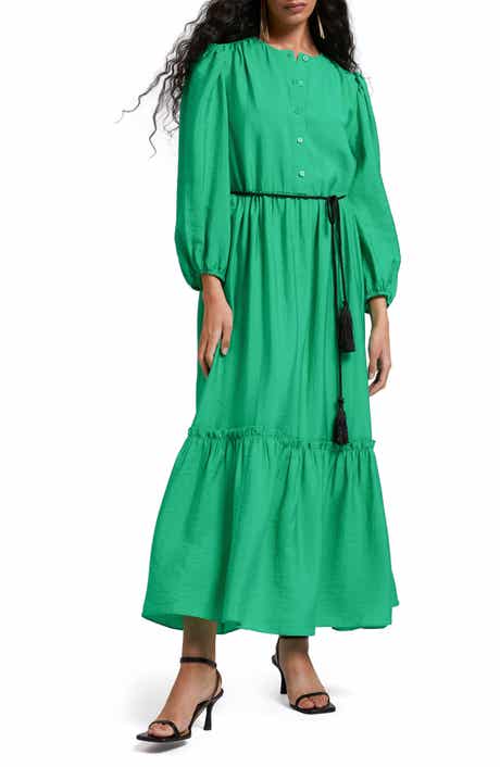 & Other Stories Tiered Long Sleeve Maxi Dress