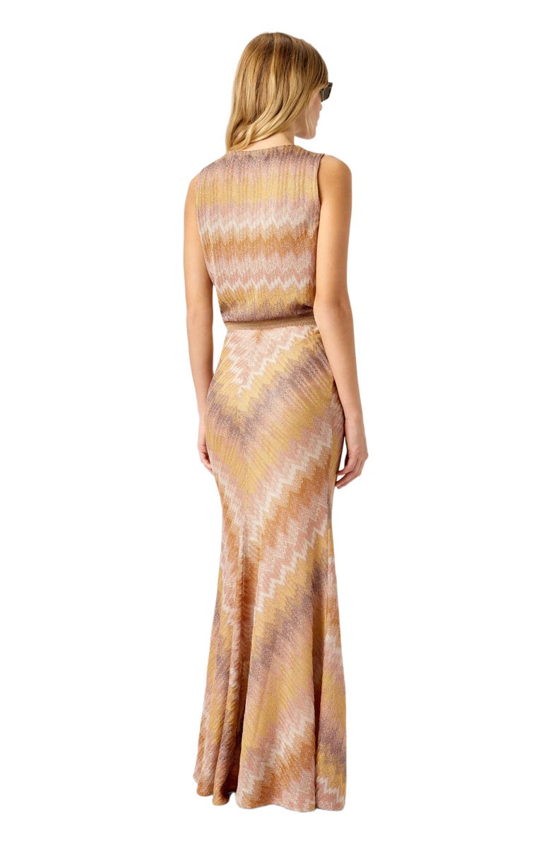 Missoni Viscose Lamé Snake-pattern Long Skirt, Alternate, color, Green
Brown
