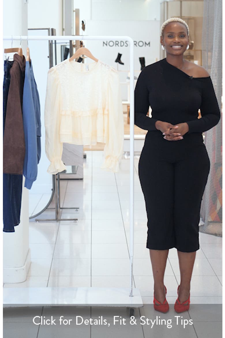 Lace Contrast Ruffle Top video