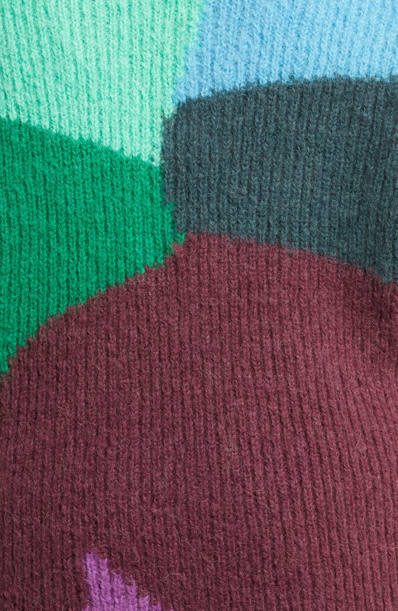 Vince Intarsia Wave Mohair Blend Cardigan, Alternate, color,