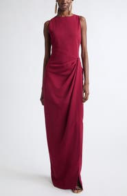 Oscar de la Renta Drape Detail Cady Gown