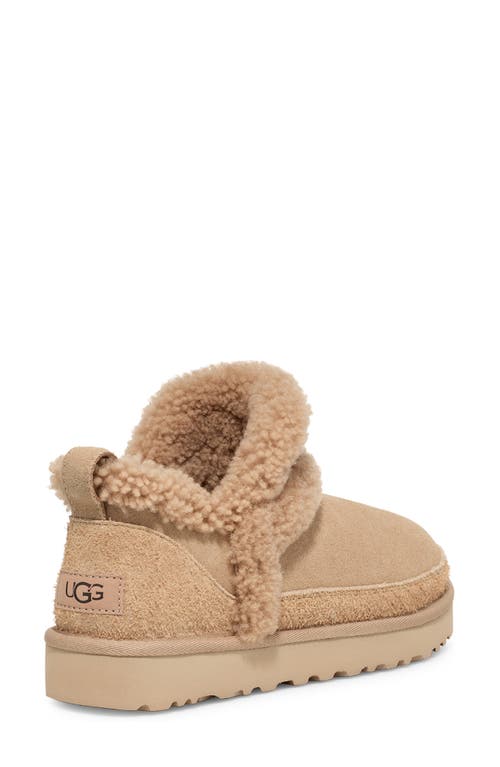 Ugg(r) Classic Ultra Mini Spillseam Genuine Shearling Bootie