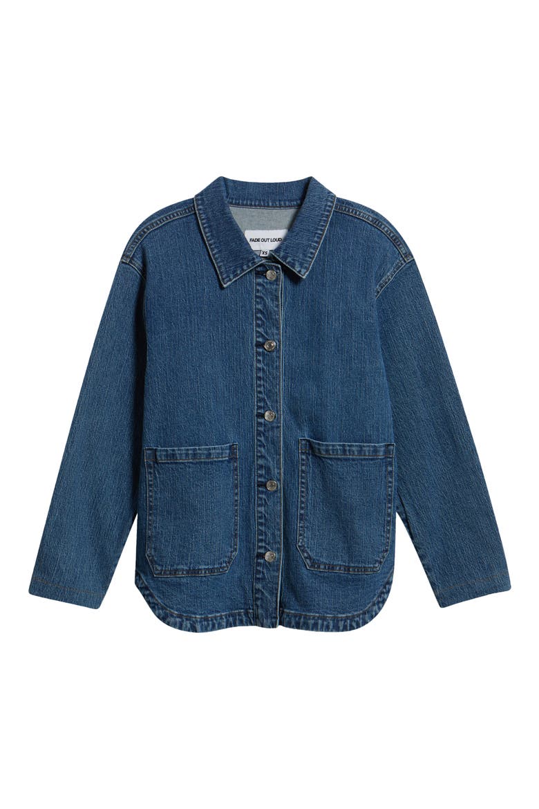 Patch Pocket Denim Shacket, Alternate, color, MEDIUM WASH