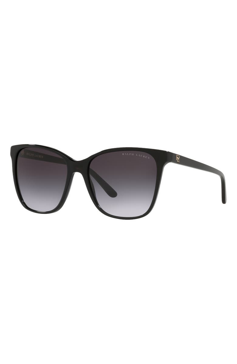 Ralph Lauren 56mm, Alternate, color, Shiny Black / Gradient Grey