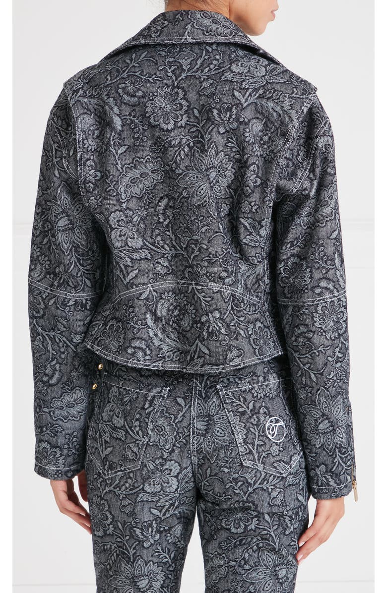 Temperley London Francis Denim Jacket, Alternate, color, Washed Black