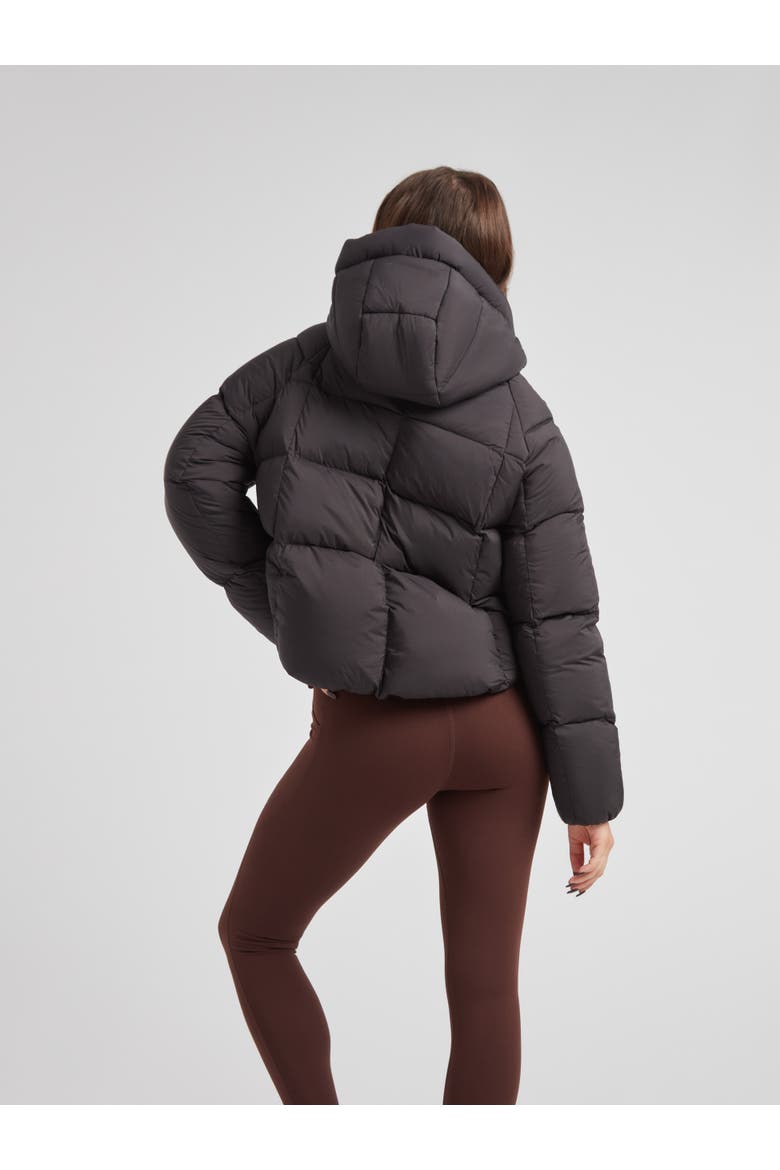 Cloud Cropped Hooded Puffer Jacket, Alternate, color, BLACK/STONE