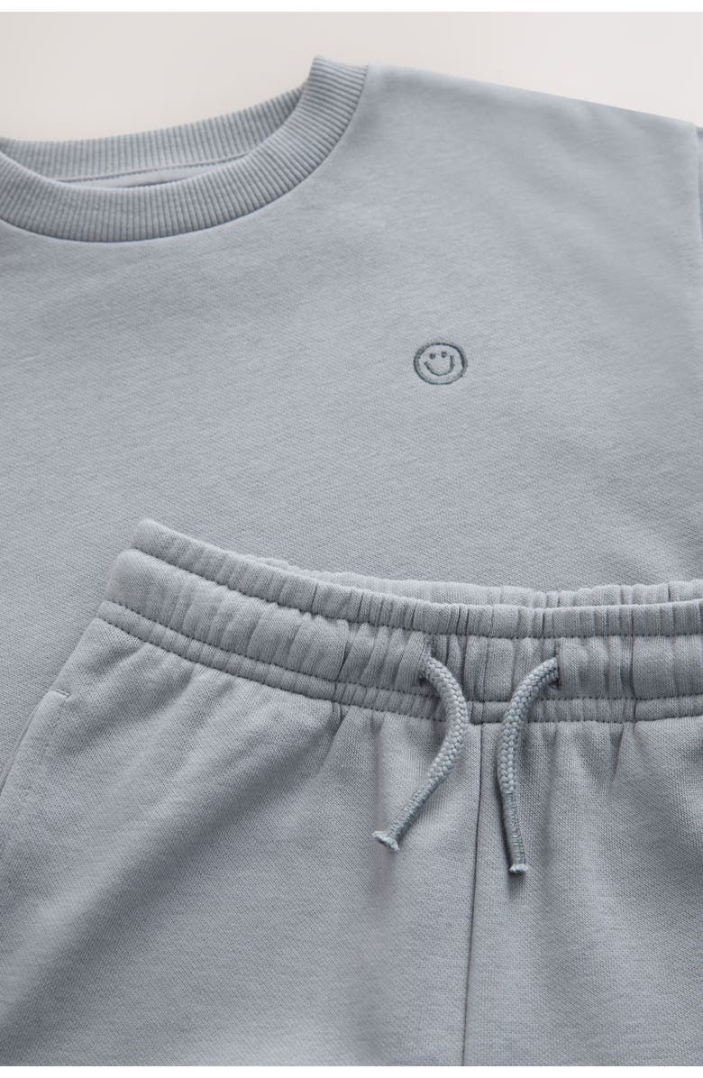 NEXT Kids' Sweatshirt & Shorts Heavyweight Jersey Set, Alternate, color, Grey