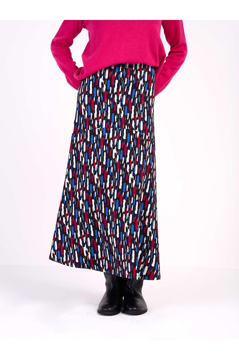 High Waisted Printed Maxi Skirt, Alternate, color, Winter Dash