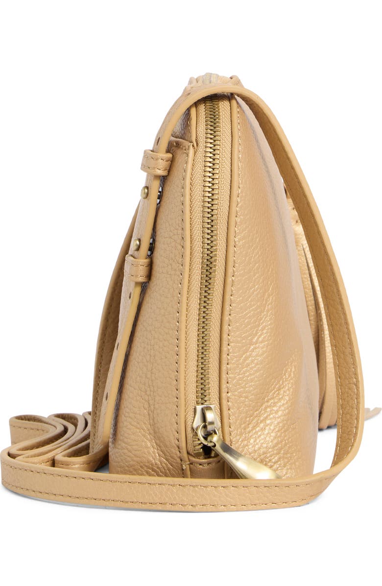 HOBO Nash Calfskin Leather Crossbody Bag, Alternate, color, Dusty Gold