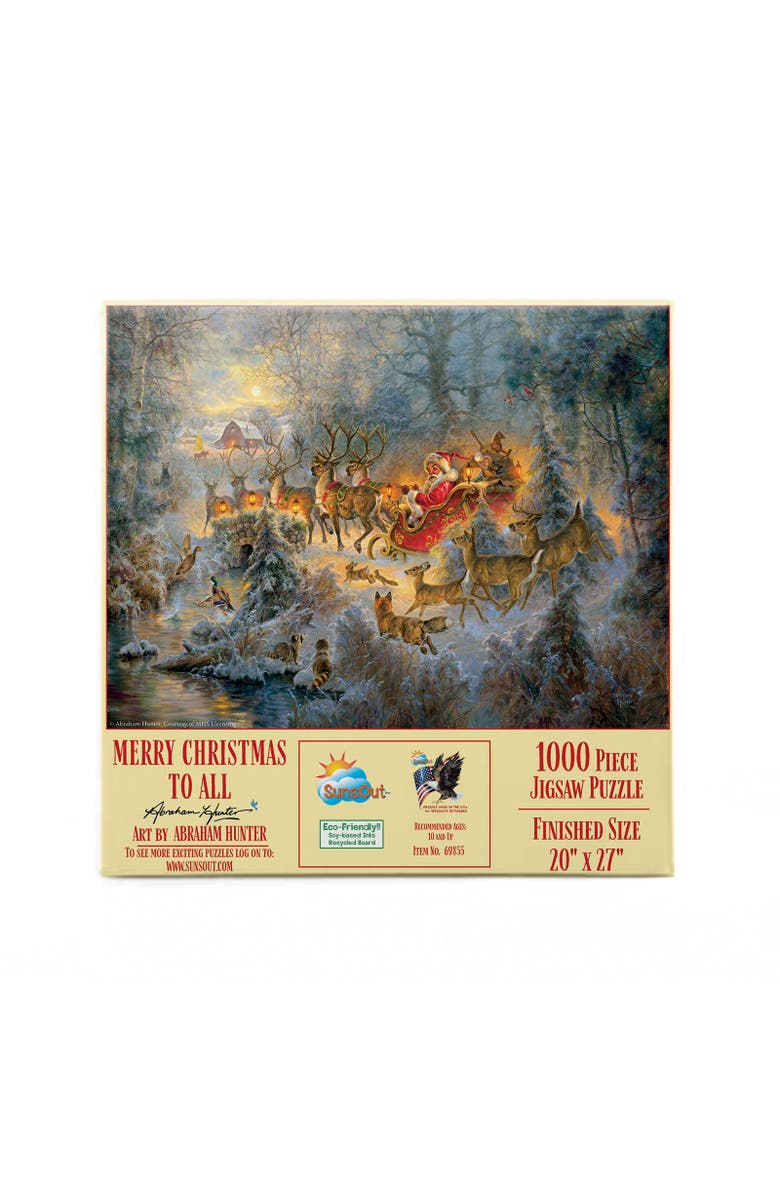 Sunsout Merry Christmas to All 1000 piece Jigsaw Puzzle for Adults, Alternate, color, 