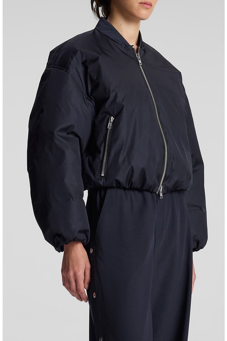 Zane Down Bomber Jacket, Alternate, color, MARITIME NAVY