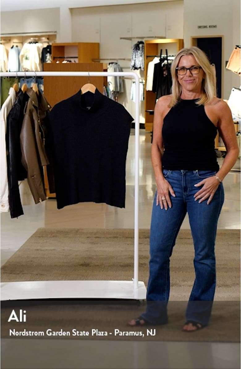 Turtleneck Merino Wool Short Sleeve Sweater, sales video thumbnail