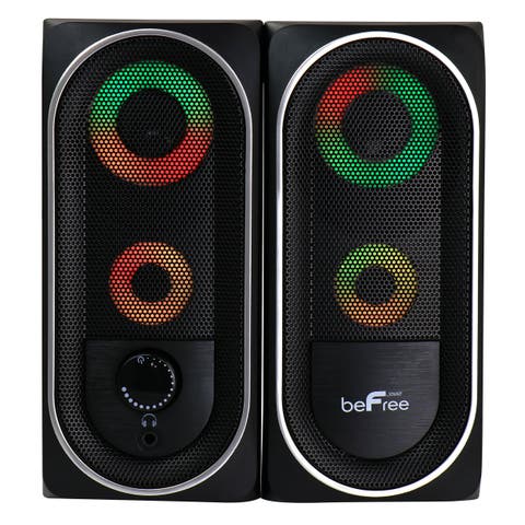 2.0 Computer Gaming Speakers with LED RGB Lights