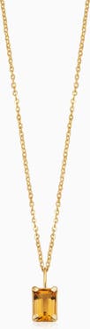 Oradina 14K Gold Date Me Birthstone Pendant Necklace