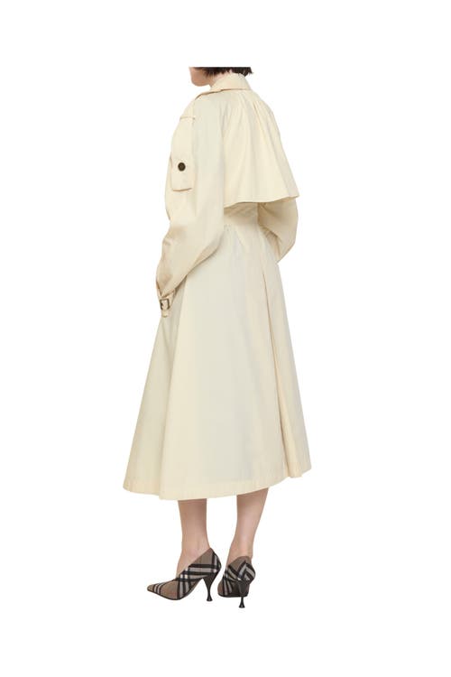 Burberry Long Canvas Trerose Trench Coat In Neutral