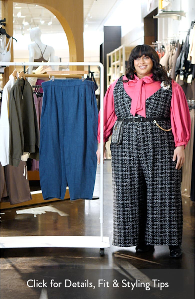 Pleated Organic Linen Lantern Pants, sales video thumbnail