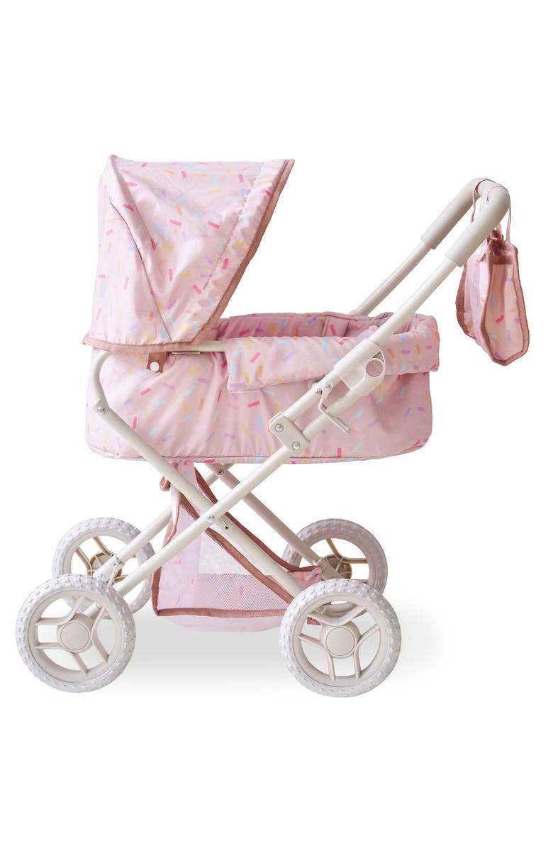 Teamson Kids Olivia's Little World Confetti Convertible Baby Doll Stroller, Main, color, Beige
