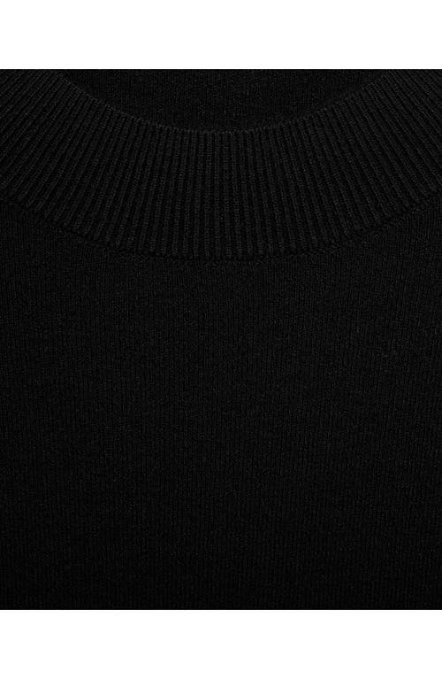 Mango Domino Seamed Minidress In Black