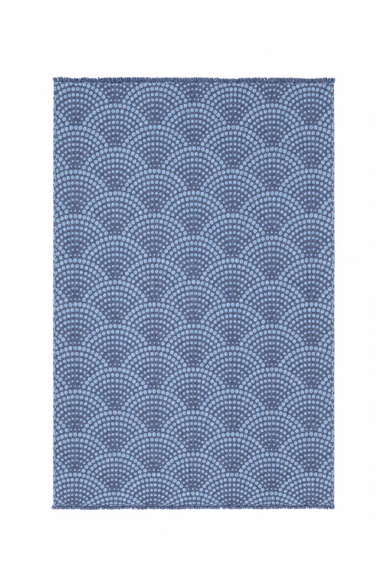 Arched Dot Lightweight Reversible Organic Cotton Muslin Blanket, Main, color, Olive