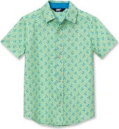 Lands' End Boys Short Sleeve Button Down Performance Shirt