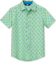 Lands' End Boys Short Sleeve Button Down Performance Shirt