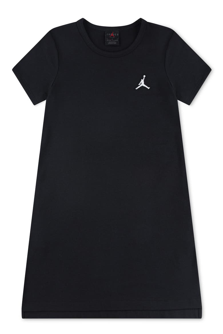 Kids' Stretch Cotton Blend T-Shirt Dress, Main, color, BLACK