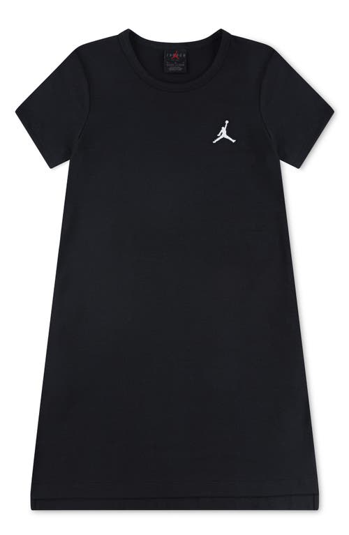 Jordan Kids' Stretch Cotton Blend T-shirt Dress In Black