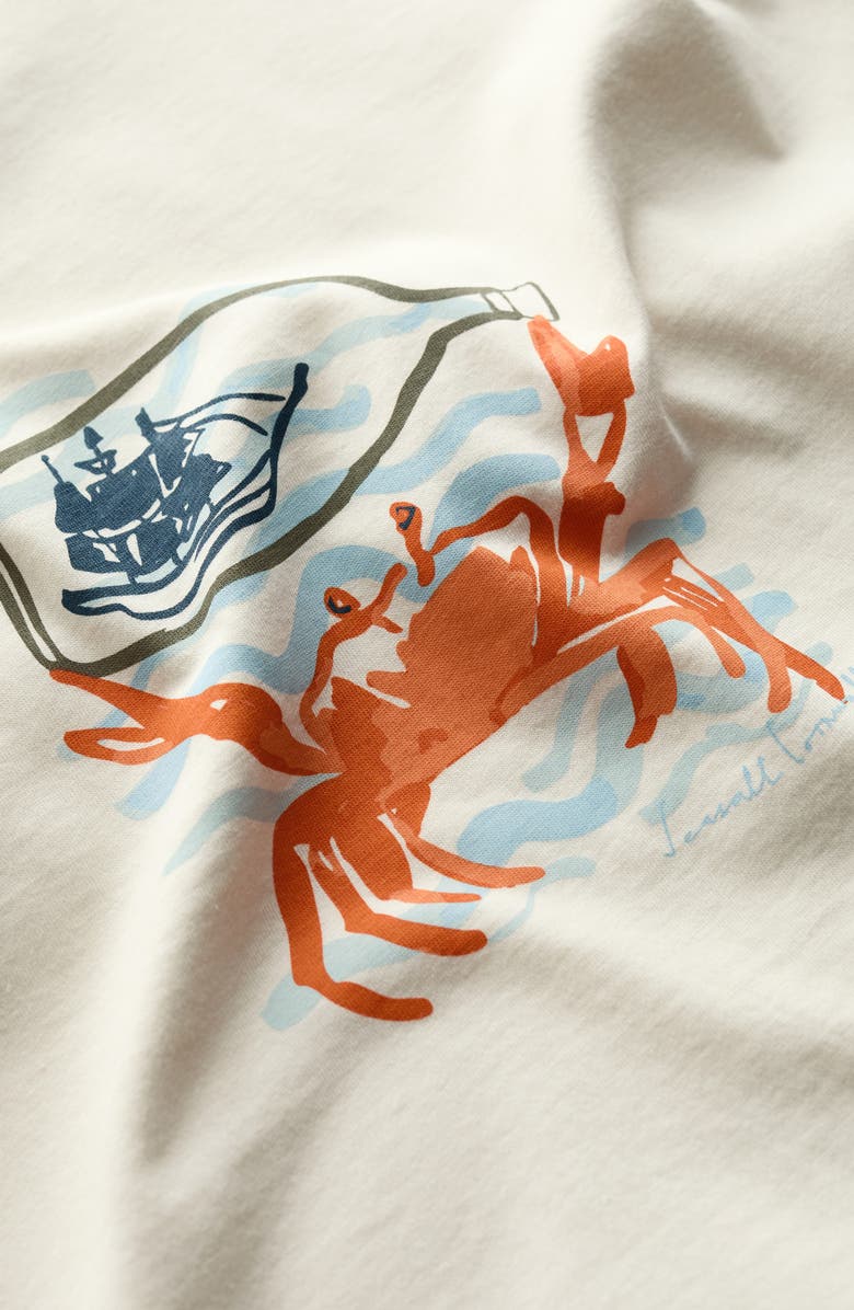 Seasalt Cornwall Midwatch Graphic Organic Cotton T-shirt, Alternate, color, Summer Nautical Chalk