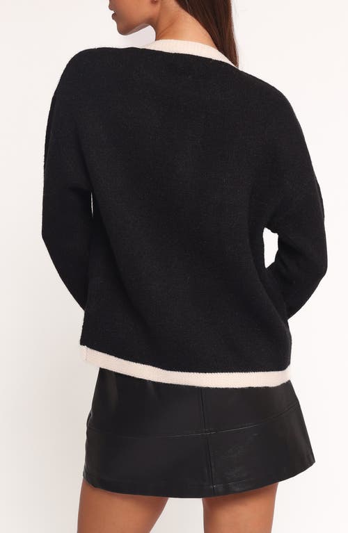 Petal And Pup Petal & Pup Orabelle Contrast Cardigan In Black