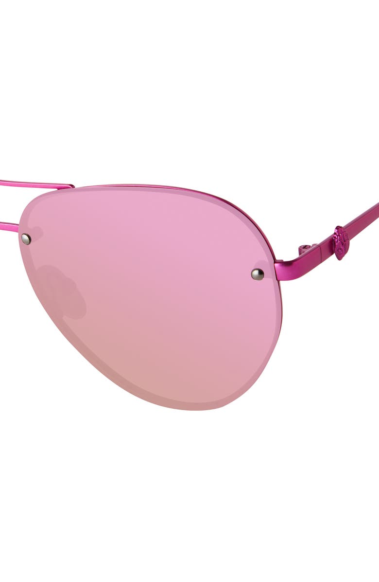 Kurt Geiger London Shoreditch 60mm Rimless Aviator Sunglasses, Alternate, color,