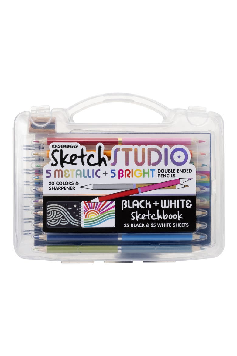 Sketch Stuiod 10-Piece Double-Ended Pencil Case, Main, color, MULTI